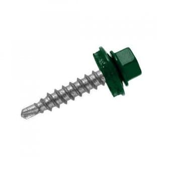 Саморез кровельный 4,8х51 крашеный RAL 6005 (Зелёный мох)