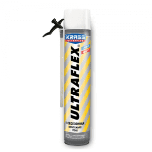 Пена монтажная KRASS ULTRAFLEX Всесезонная 0,65л(беспистолетная)